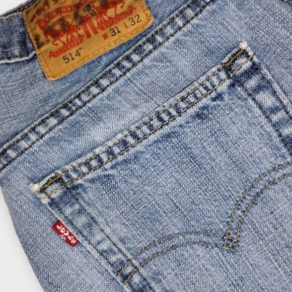 Levis 550 Mens Jeans Sz 34/34 Washed Faded Tapered Leg Relaxed Fit Blue Denim - Picture 3 of 11